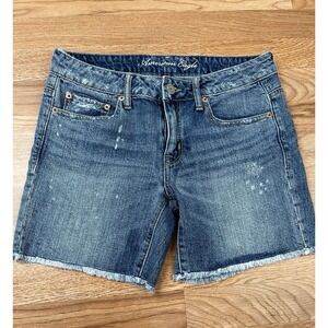 American Eagle Jean Shorts Women's Size 4 Denim Distressed